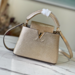 Louis Vuitton Lizard Mini Capucines Handbag - Golden