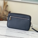 Louis Vuitton KASAI Cross Pattern Clutch - Black