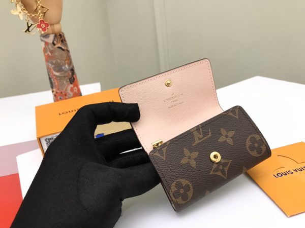 Louis Vuitton Rosalie Monogram Canvas Coin Wallet Rose Ballerine - Image 4