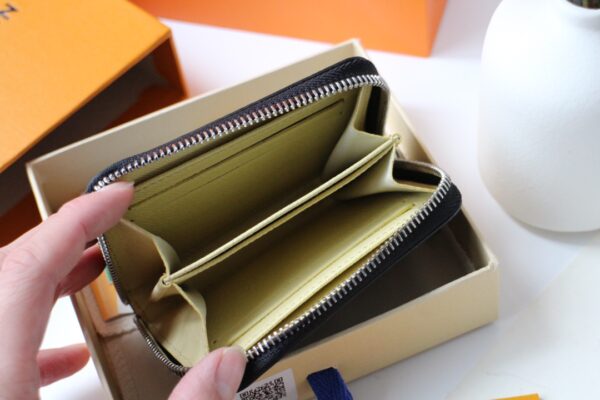 Louis Vuitton Slim Silhouette Small Zippy Coin Purse - Blue - Image 3