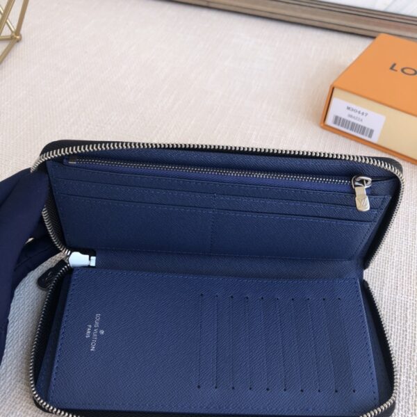 Louis Vuitton Taïgarama Zippy Vertical Wallet - Blue - Image 2
