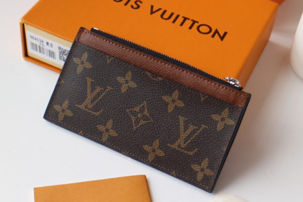 Louis Vuitton New Coin Zipper Card Holder - Brown - Image 5