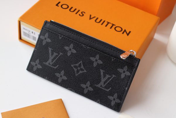 Louis Vuitton New Coin Zipper Card Holder - Black - Image 3