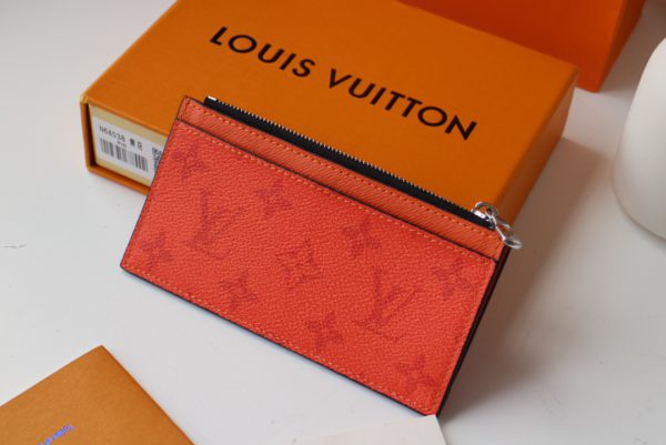 Louis Vuitton New Coin Zipper Card Holder - Orange - Image 4