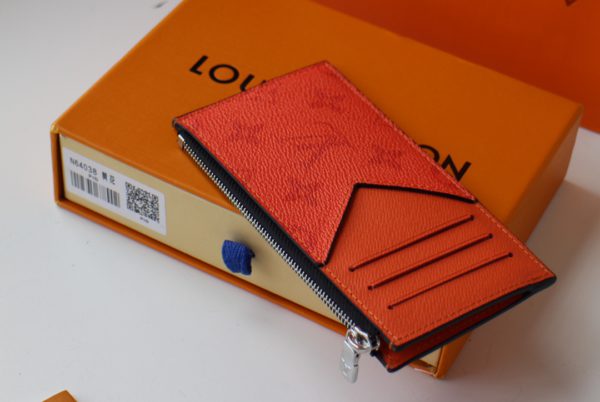 Louis Vuitton New Coin Zipper Card Holder - Orange - Image 3