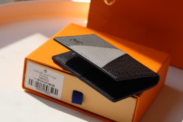 Louis Vuitton Single Pocket Wallet - Gray/Black - Image 5