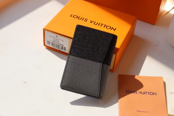 Louis Vuitton Single Pocket Wallet - Gray/Black - Image 4