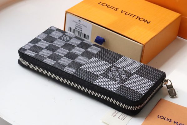 Louis Vuitton Straight Zipper Wallet - Black/Gray - Image 4