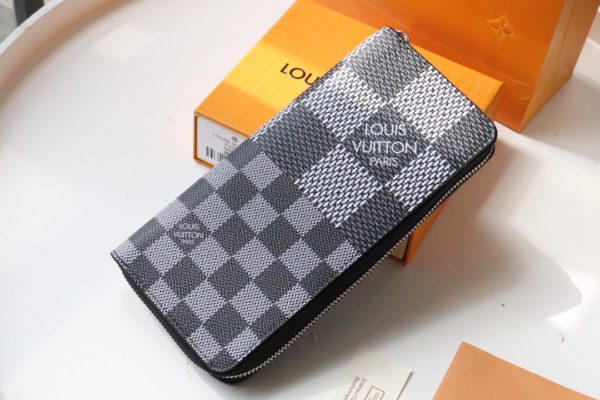 Louis Vuitton Straight Zipper Wallet - Black/Gray - Image 5