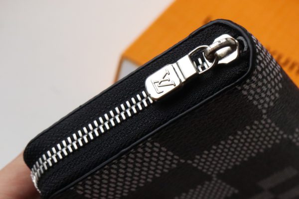 Louis Vuitton Straight Zipper Wallet - Black/Gray - Image 3