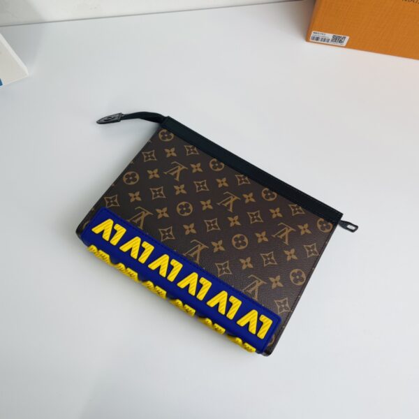 Louis Vuitton Monogram Eclipse Rubber Pouch - Image 5