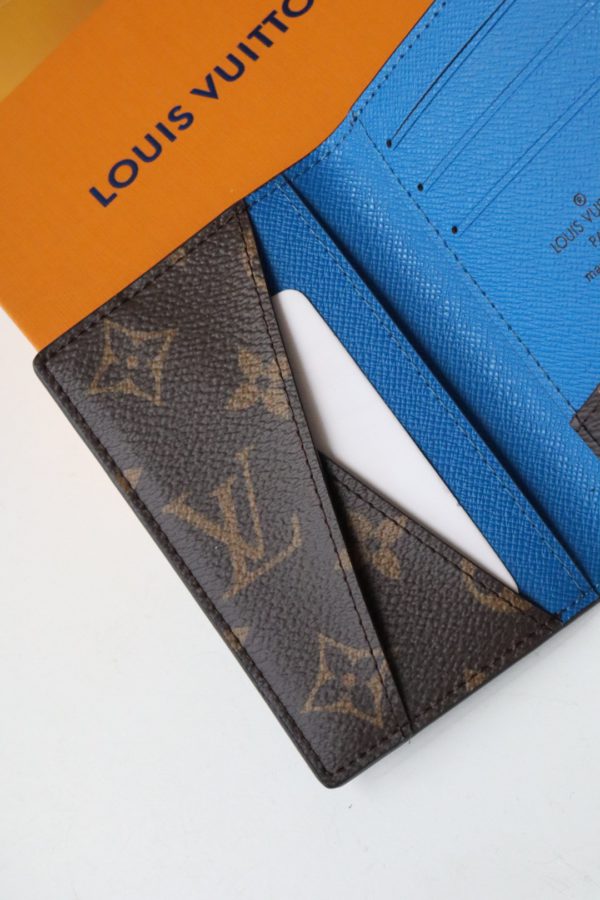 Louis Vuitton Pocket Organizer Blurry Monogram Wallet - Blue - Image 3