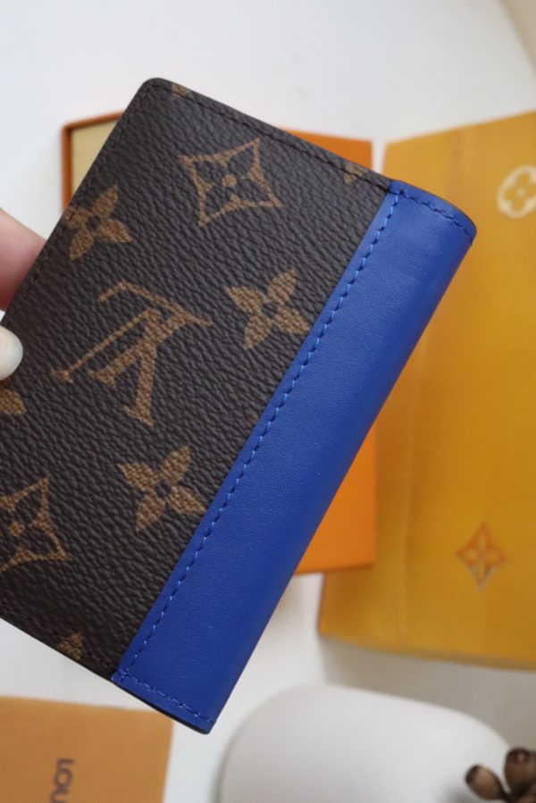 Louis Vuitton Pocket Organizer Blurry Monogram Wallet - Blue - Image 2