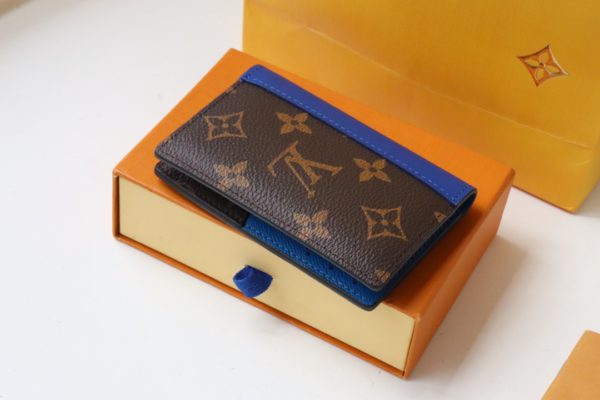 Louis Vuitton Pocket Organizer Blurry Monogram Wallet - Blue - Image 5