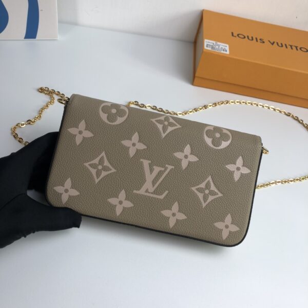 Louis Vuitton Pochette Félicie Chain Bag - Khaki - Image 4