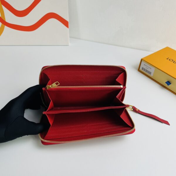 Louis Vuitton Monogram Empreinte Classic Wallet - Red - Image 3
