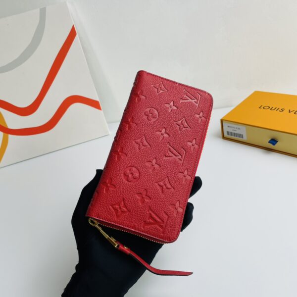 Louis Vuitton Monogram Empreinte Classic Wallet - Red - Image 5