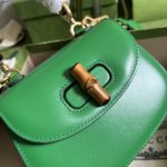 Gucci Leather Bamboo Mini Handbag - Green - Image 5