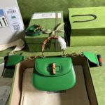Gucci Leather Bamboo Mini Handbag - Green