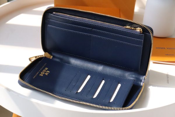 Louis Vuitton New Zippy Vertical Wallet - Blue - Image 2