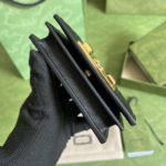 Gucci Leather Card Holder Wallet - Black - Image 4