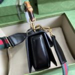 Gucci Leather Bronze Mini Handbag - Black - Image 3