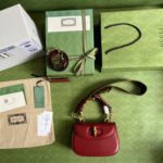 Gucci Bamboo Small Handbag - Red - Image 4