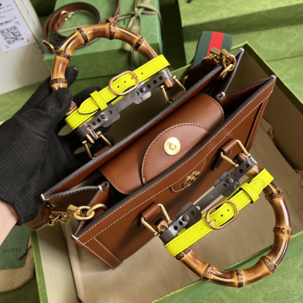 GUCCI Brown Diana Medium Tote Handbag - Image 3