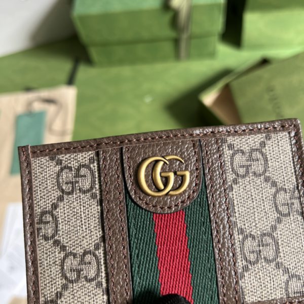 Gucci Brown Supreme Canvas and Leather Wallet - Image 4