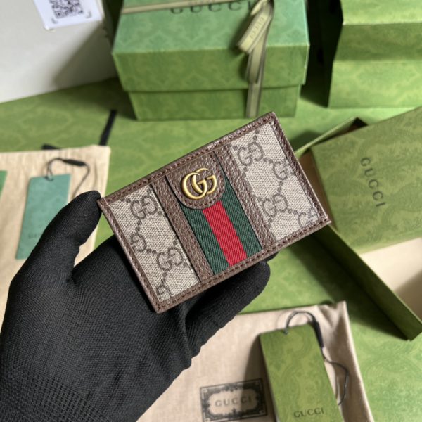Gucci Brown Supreme Canvas and Leather Wallet