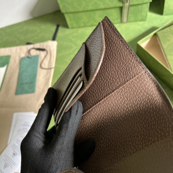 Gucci Brown GG pattern Leather Wallet - Image 3