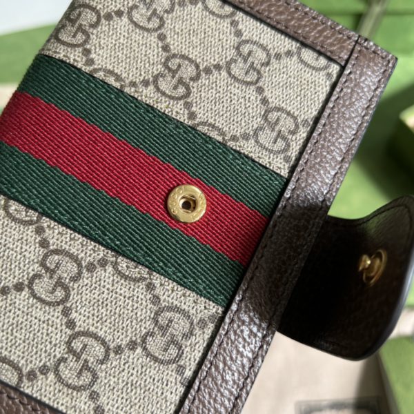 Gucci Brown GG pattern Leather Wallet - Image 5