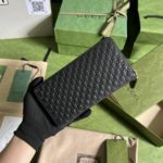 Gucci Women's Leather Micro GG Guccissima Mini Crossbody Wallet