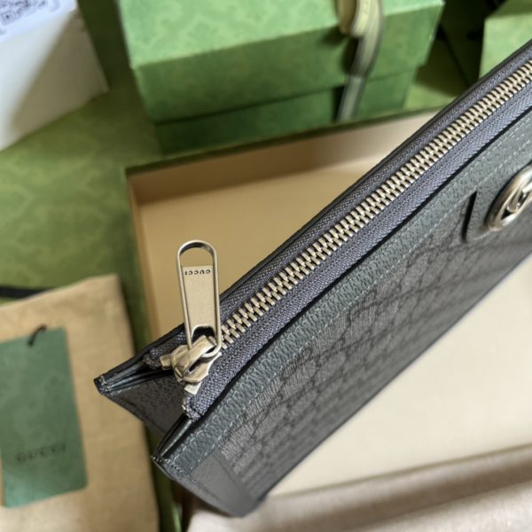 Gucci Ophidia Clutch Bag Dark Grey - Image 5