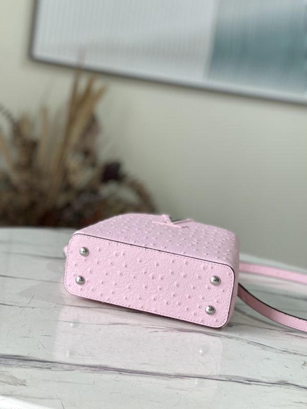 Louis Vuitton Mini Capucines Ostrich Leather Handbag - Pink - Image 2