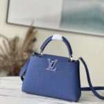 Louis Vuitton Crocodile Pattern Capucines Handbag - Fog Blue
