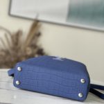 Louis Vuitton Crocodile Pattern Capucines Handbag - Fog Blue - Image 5