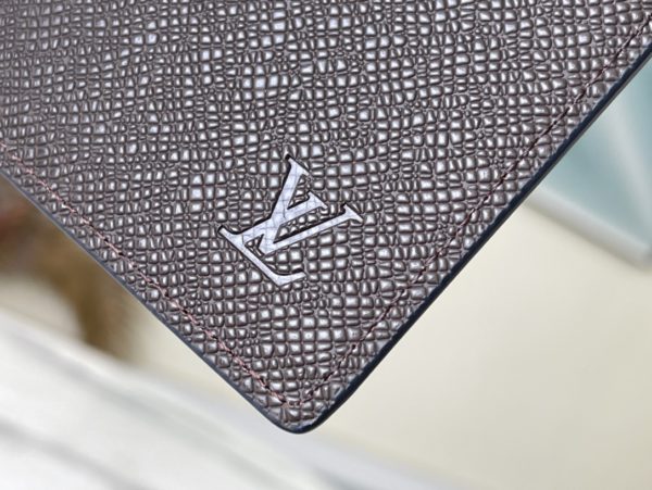 Louis Vuitton Saffiano Brown BRAZZA Wallet - Image 6