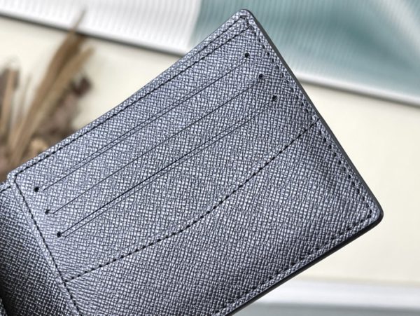 Louis Vuitton Saffiano Grey Slender Wallet - Image 8