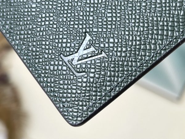 Louis Vuitton Saffiano Green Slender Wallet - Image 6