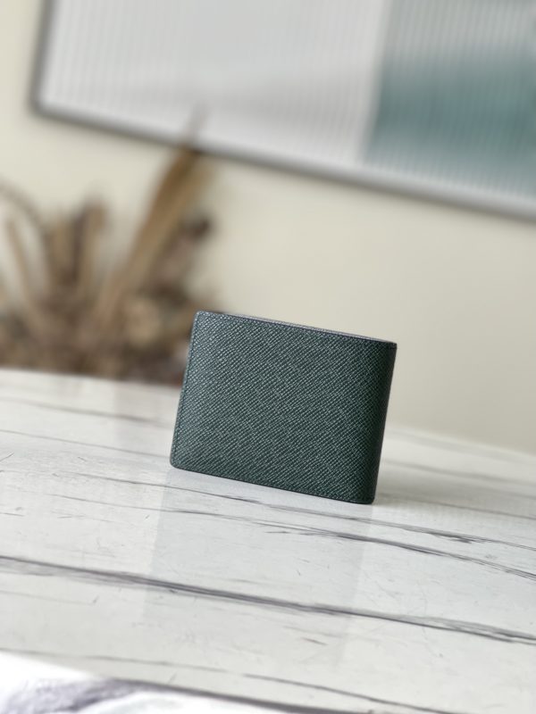 Louis Vuitton Saffiano Green Slender Wallet