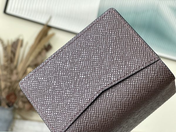Louis Vuitton Saffiano Brown Pocket Wallet - Image 2