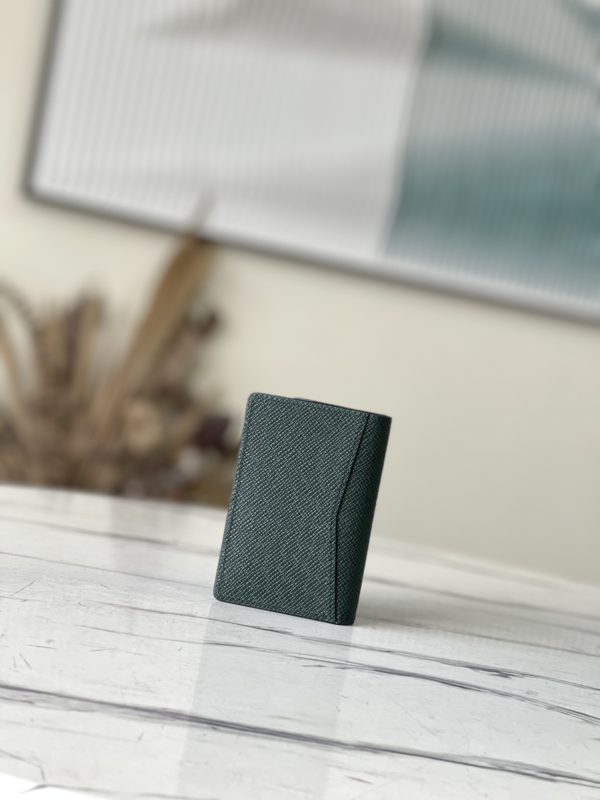 Louis Vuitton Cross Pattern Green Pocket Wallet - Image 6