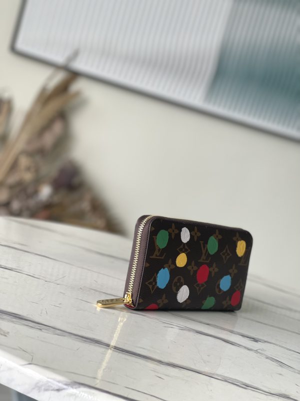 Louis Vuitton Zippy Zipper Polka Dot Wallet - Image 4