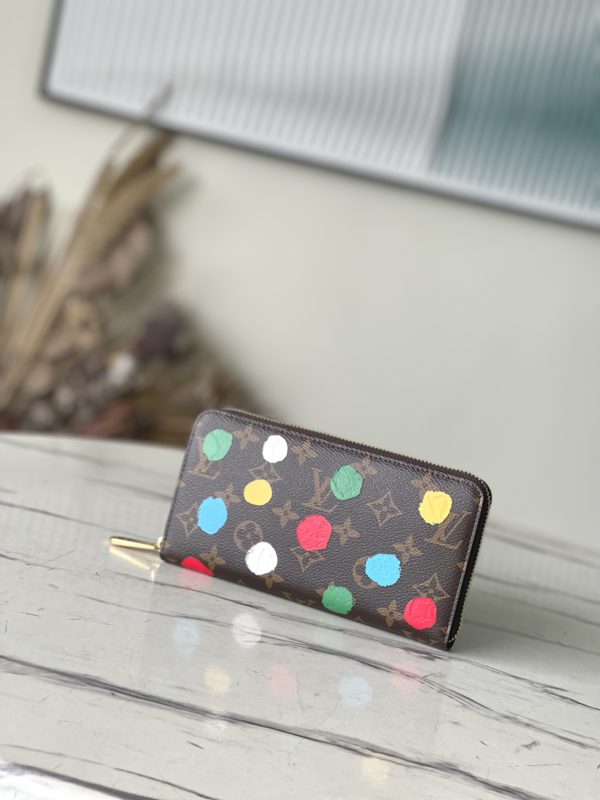 Louis Vuitton Zippy Zipper Polka Dot Wallet