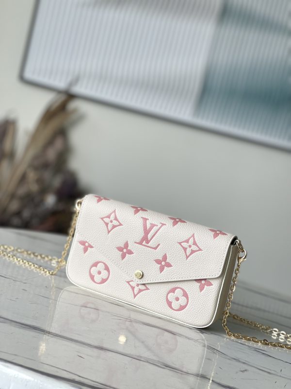 Louis Vuitton Pochette Félicie Chain Bag - White