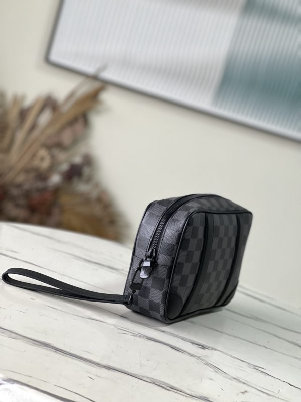 Louis Vuitton Pochette Kasai Clutch - Black Grid - Image 2