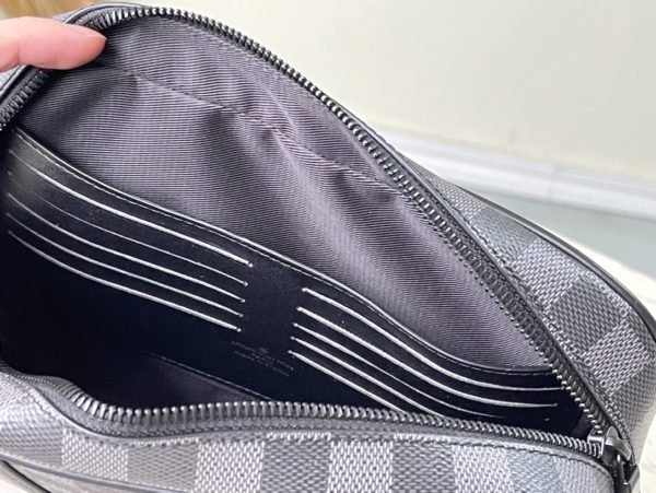 Louis Vuitton Pochette Kasai Clutch - Black Grid - Image 8