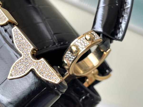 Louis Vuitton Crocodile Pattern Silver Buckle Mini Bag - Image 4