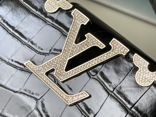 Louis Vuitton Crocodile Pattern Silver Buckle Mini Bag - Image 3